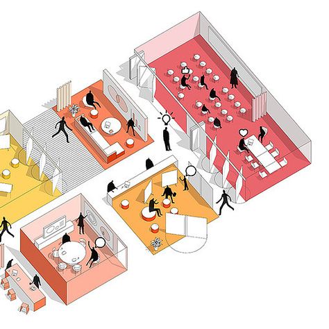 Module Design, Office Floor Plan, Architecture Portfolio Design, Office Floor, Community Space, Office Layout, Layout Architecture, Workplace Design, Workspace Design