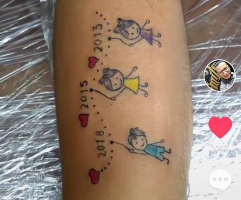 Tatuaje mamá 3 hijos Letty Rodriguez, Tattoos With Kids Names, Kids Names, Tattoos For Kids, Kid Names, Paw Print Tattoo, Tatting, Pie, Marketing