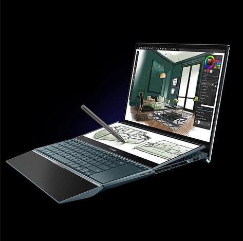 ASUS ZenBook Pro Asus Zenbook Pro Duo, 10 Year Plan, Laptop Design, Celestial Blue, Asus Zenbook, Smart Home Design, Asus Laptop, Cool New Gadgets, Gaming Desktop