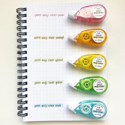 304 Likes, 6 Comments - @studyutopian on Instagram: “A swatch of the petit moji liner! I love that this doesn't bleed through paper and is also…” School Suplies, Stationery Obsession, Stationary Store, Stationary Supplies, Stationary School, Cute School Supplies, Stationery Organization, Bullet Journal Inspo, School Stationery