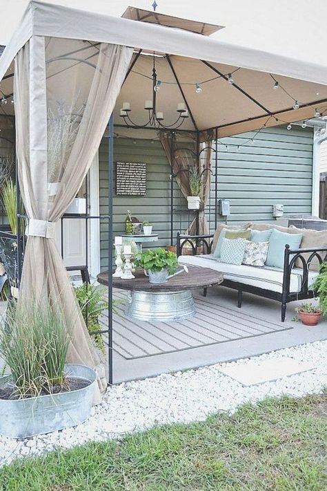 40 Diy crafts Shade Canopy Ideas for Patio & Backyard Decorations #yard #backyard #backyarddecorations Back Patio Makeover, Garden Design Ideas On A Budget, Canopy Ideas, Backyard Canopy, Couch Upholstery, Furniture Cleaner, Pallet Couch, Furniture Cheap, Upholstery Diy