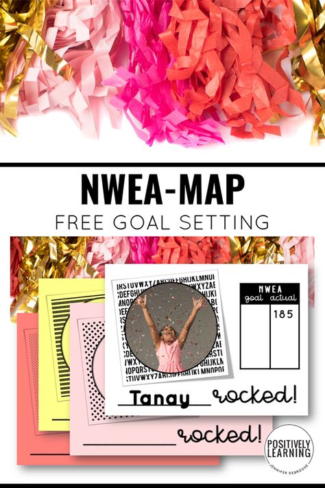 Are you preparing your students for the NWEA MAP test? This is a free growth tracker to celebrate your students' hard work on MAP testing! #nwea #maptest #nweamap Nwea Map Practice, Nwea Map Testing, Map Testing, Nwea Map, Data Wall, Student Data Notebooks, Data Notebooks, Response To Intervention, Selfie Picture