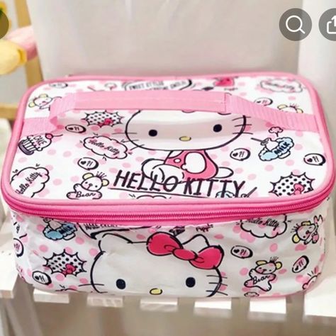 This Adorable Hello Kitty Pink Insulated Lunch Bag Keeps Food Cool For Hours While Locking Out Moisture With Its Waterproof Design. A Must-Have For Your Child's School Days, Camping Trips, And Long Car Rides! Brand New. The Last Picture Shows Measurements. Hello Kitty Lunch Bag, Cold Bag, Glitter Backpack, Hello Kitty Cinnamoroll, Anime Bag, Cinnamoroll Kuromi, Hello Kitty Friends, Hello Kitty Pink, Insulated Bag