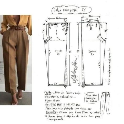 Linen Pants Pattern, Clothing Pattern Design, Corset Sewing Pattern, Sewing Pants, Bodice Pattern, Sewing Clothes Women, Diy Clothes And Shoes, Shirt Sewing Pattern, Fashion Design Patterns