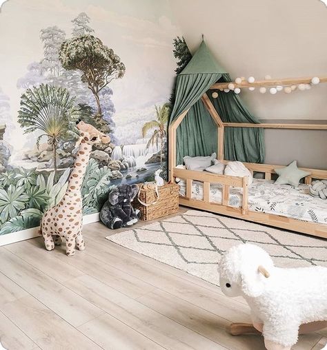 Safari Room, Toddler Boy Room Decor, Baby Boy Room Decor, Kids Bedroom Inspiration, Toddler Boys Room, Nursery Room Design, Baby Room Inspiration, Home Decor Ideas Living Room, Nursery Room Inspiration