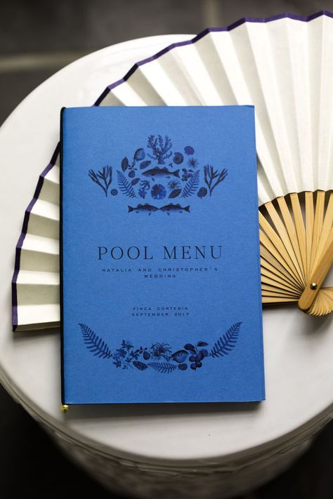 25 Stylish Fan Ideas for an Outdoor Wedding Pool Menu, Party Captions, Fan Ideas, Simplicity Photography, Color Of The Year 2024, Cobalt Wedding, Wedding Pool Party, Spanish Garden, Party Quotes