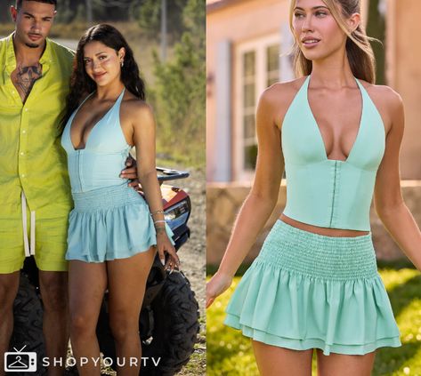 Jana Love Island Outfits, Love Island Themed Party Outfits, Love Island Usa Outfits, Usa Outfits, Love Island Outfits, Love Island Usa, Escape The Night, Worn On Tv, Crop Top Skirt Set