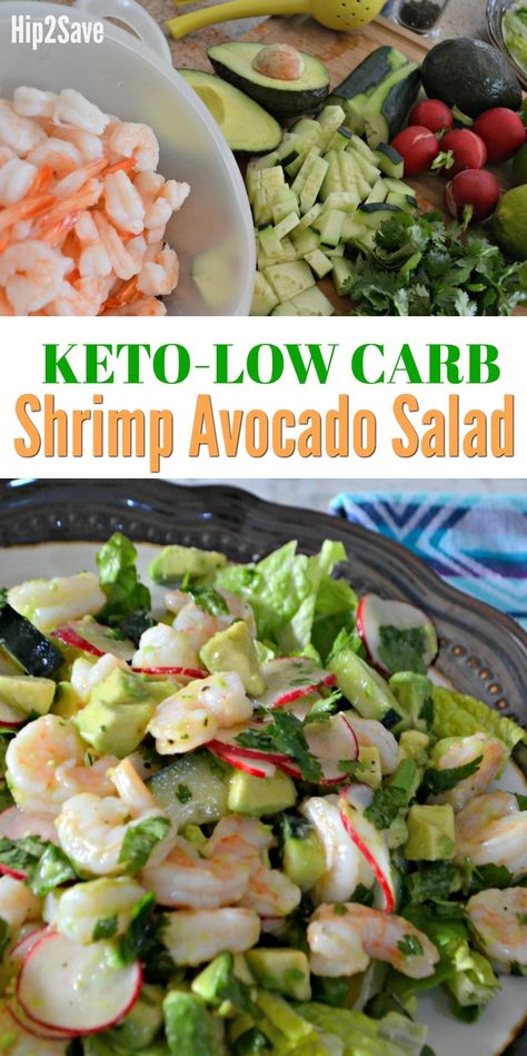 Avocado Lunch, Low Carb Shrimp, Dill Relish, Shrimp And Avocado Salad, Shrimp And Avocado, Salad Keto, Keto Shrimp, Shrimp Avocado Salad, Lunch Salad