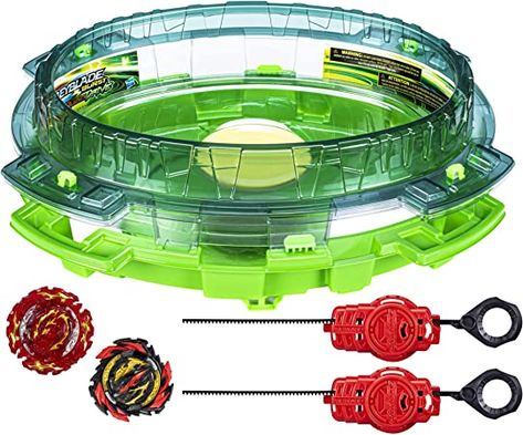 Amazon.com: BEYBLADE Burst QuadDrive Interstellar Drop Battle Set, Set Stadium, 2 Battling Tops and 2 Launchers, Toys for 8 Year Old Boys & Girls & Up : Toys & Games Beyblade Stadium, Battle Tops, Kids Toys For Boys, Battle Games, Spinning Top, Top Toys, Stem Toys, Top Game, The Clash