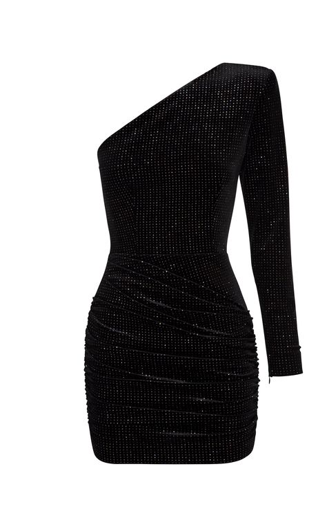 Click product to zoom Mini Dress For Prom, Outfit Festa, Mini Prom Dress, Dress Png, Mini Prom Dresses, One Shoulder Mini Dress, Alex Perry, Glitter Dress, Looks Chic