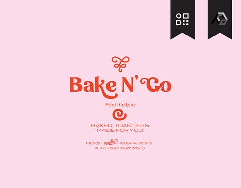 Café Bake Logo Design, Brownie Logo Design, Brownie Logo Design Ideas, Cookies Marketing, Cafe Logo Design Creative, Bakery Cafe Logo Ideas, Bakery Logo Design Vintage, Fun Bakery Branding, Bakery Cafe Logo