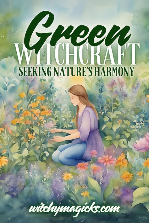 Discover the essence of Green Witchcraft, a path focused on nature's harmony. Learn how to connect with the earth, use natural elements in your practice, and embrace the magic of the natural world. 

#GreenWitchcraft #NatureMagic #EarthConnection #Witchcraft #NaturalElements #Harmony #EcoWitch #GreenWitch #NatureWitch #Witches #Witch #Witchy #WitchyMagicks Witchcraft For Beginners Learning, Green Witchcraft For Beginners, Nature Witchcraft, Witch Types, Witchcraft Quotes, Money Spells Magic, Spells Magic, Sacred Garden, Connecting With Nature