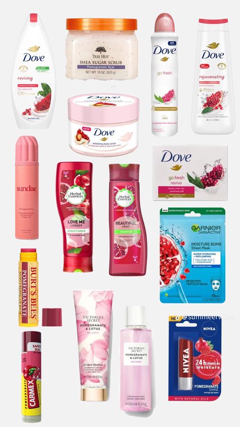 Smell Like Pomegranate, Hygiene Care For Women, Pomegranate Skincare, Scent Board, Garnier Shampoo, Shower Tips, Skin Advice, Types Of Skin, Hygiene Care