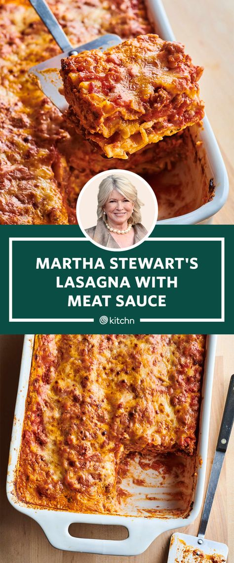 Post Image Martha Stewart Lasagna, Martha Stewart Spaghetti Sauce, Best Meat Sauce For Lasagna, Homemade Lasagna Sauce Italian, Bobby Flay Lasagna Recipe, Martha Stewart Lasagna Recipe, Meat Sauce For Lasagna, Meat Lasagna Recipe With Ricotta, Lasagna Sauce Recipe