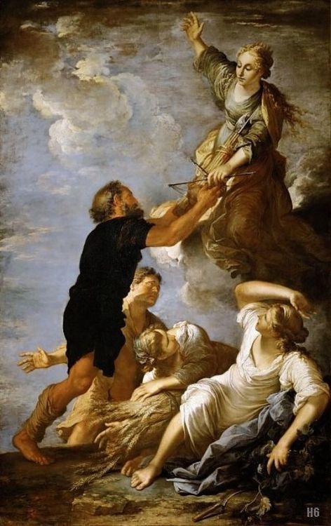 hadrian6: The Goddess of Justice Astraea leaves the earth. 1665. Salvatore Rosa. Italian.1615-1673. oil on canvas. http://hadrian6.tumblr.com Myth Gods, Salvator Rosa, Greek Flowers, Goddess Of Justice, Daughter Of Zeus, Western Paintings, Italian Baroque, Greco Roman, Classic Paintings