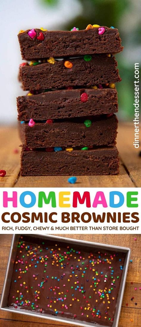 Quick Brownie Recipe, Homemade Cosmic Brownies, Cheesecake Oreo, Cosmic Brownies, Fudgy Brownie, Cookies Bars, Little Debbie, Homemade Brownies, Oreo Dessert