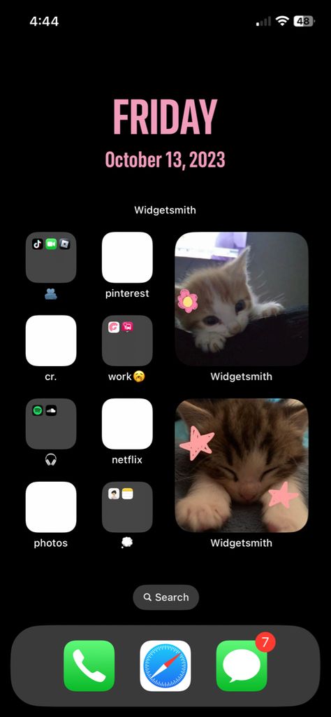 Iphone Wallpaper Organization, Friday October 13, Ios Homescreen, Ios 17, Phone Layout, Homescreen Ideas, Homescreen Iphone, Iphone Layout, Phone Organization