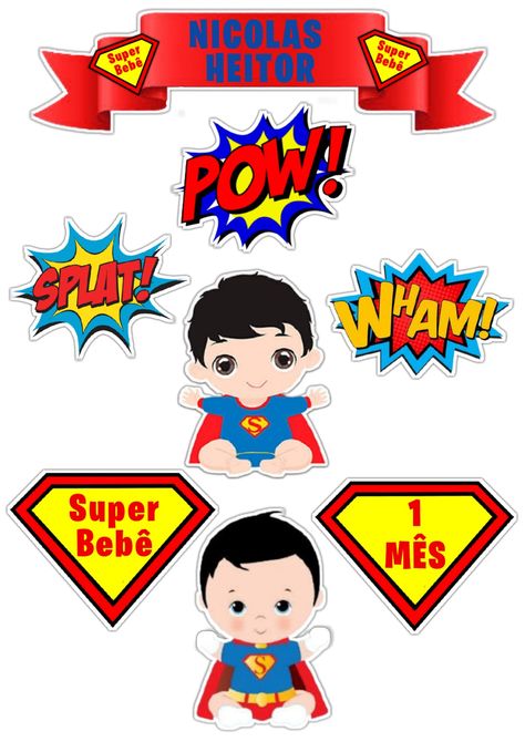 #TopperDeBolo #SuperBebê #TopoDeBolo Superman Cake Topper, Superman Cakes, Superman Baby, Azerbaijan Flag, Gable Boxes, Superman, Cake Toppers, Avengers, Origami