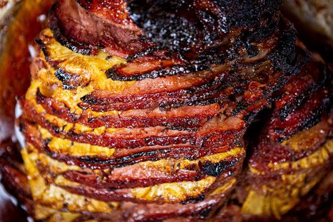 Jalapeño Pineapple, Pineapple Honey Glazed Ham, Parmesan French Fries, Pineapple Glaze For Ham, Ham Ideas, Honey Ham Glaze Recipe, Smoked Ham Recipe, Matcha Brownies, Pineapple Ham