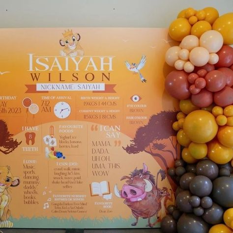 WELCOME TO ISAIYAH’S KINGDOM The circle of life continues as we celebrated Isaiyah’s first birthday yesterday! Feeling all the nostalgia with this theme… Hakuna Matata 🦁 Planning & Design @designedbydevents Balloons @partysplendour Props @thetreasureroom_ Signage @lettersbyloulou Cake @mastello.creations Florals @montana__flora Paperie @paperplayground Draping @ss_draping #partysplendour #balloons #balloonssydney #sydneyballoons #lionking #lionkingparty #lionkingballoons #birthdaybal... Lion King Balloons, Lion King Party, Dear Zoo, The Circle Of Life, Ice Blocks, Circle Of Life, The Circle, Brown Hair Colors, Nursery Rhymes