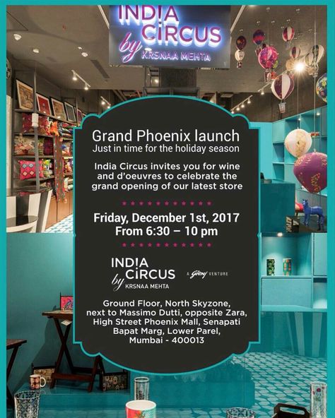 Store Launch Invite, Shahid Bhagat Singh, Lion Gate, Luxury Wall Art, Bhagat Singh, Grand Opening, Just In Time, Mumbai, Circus