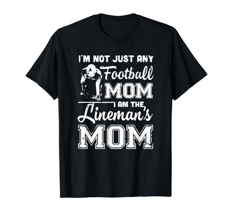 PRICES MAY VARY. Great novelty sports lineman mom gift who like to play football. Very funny Tee for the football mom, women, girls. I'm Not Just Any Football Mom I Am The Lineman's Mom Tee is nice presentation for sports lover women Lightweight, Classic fit, Double-needle sleeve and bottom hem Funny Football Mom Shirts, Football Mom Shirts Ideas, Football Mom Outfit, Football Swag, March Crafts, Mom Outfit, Football Mom Shirts, Mom Tips, Football Funny