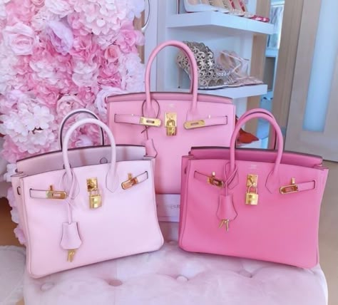 Pink Fashion Bags Pink Birkin, Luxury Bags Collection, Hot Bags, Girly Bags, Luxury Purses, Fancy Bags, Pink Purse, Pretty Bags, Hermes Bags