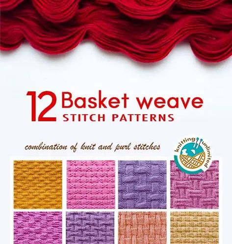 Basket Weave Knit Stitch, Basket Weave Knit, Basket Weave Stitch, Basketweave Stitch, Dish Rag, Purl Stitch, Knit Stitch, Basket Weave, Loom Knitting