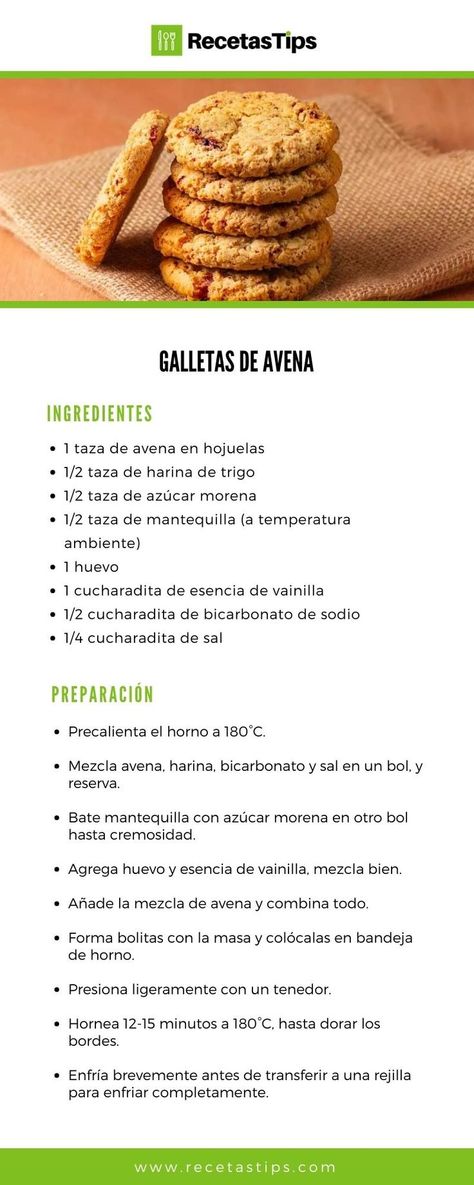 Esta receta te enseñara paso a paso como es la preparacion de Galletas de Avena facil. #recetas #recetasdecocina #recetascaseras #recetasfaciles #recetasrapidas #recetasdepostres #postres #dulces #recetafacil #postrefacil #postrecasero #postre Cooking For Dummies, Healthy Sweets Recipes, Coconut Recipes, Vegetarian Cooking, Bakery Recipes, Fun Baking Recipes, Healthy Cookies, Easy Baking Recipes, Cooking Recipes Desserts