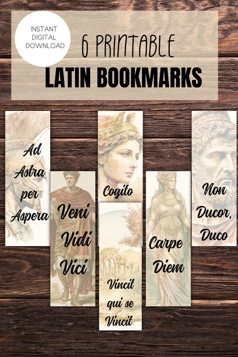 Quote Bookmarks, Teaching Latin, Classical Homeschool, Latin Quotes, Latin Language, Watercolor Bookmarks, Classical Conversations, World Languages, Language Teaching