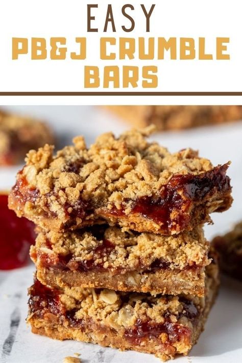 Pb&j Crumble Bars, Pb And J Desserts, Pb And J Bars, Pbj Bars, Vegan Crumble, Homemade Bars, Plant Based Dessert Recipes, Tuesday Recipes, Vegan Food Recipes