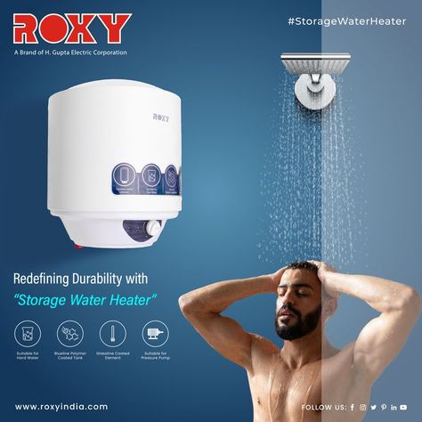 Roxy India Water Geyser, Bathroom Heater, Flower Background Design, Brochure Design Layout, Creative Banners, Social Media Branding Design, Water Branding, Hypebeast Wallpaper, Pressure Pump