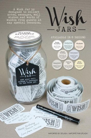 Wish Jar Ideas, Journal Jar, Message Jar, Girl Graduation Party, Wish Jar, Jar Of Notes, Love Encouragement, Goodbye Gifts, Jar Ideas