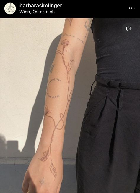 Lily Tattoo Sleeve, Brown Tattoos, Tat Placement, Brown Tattoo Ink, Brown Tattoo, Abstract Tattoo Ideas, Tattoo Over Scar, Browning Tattoo, Abstract Tattoos