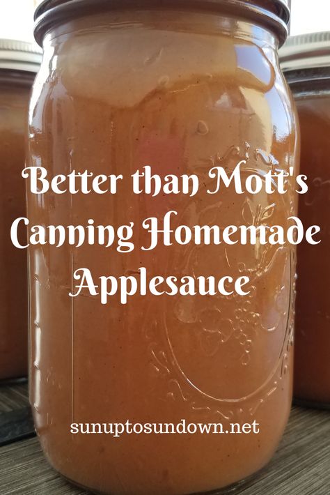 Large Batch Applesauce, Motts Applesauce, Canning Applesauce, Canned Applesauce, How To Make Applesauce, Pantry Shelves, Apple Sauce Recipes, Dinner Side, Homemade Applesauce