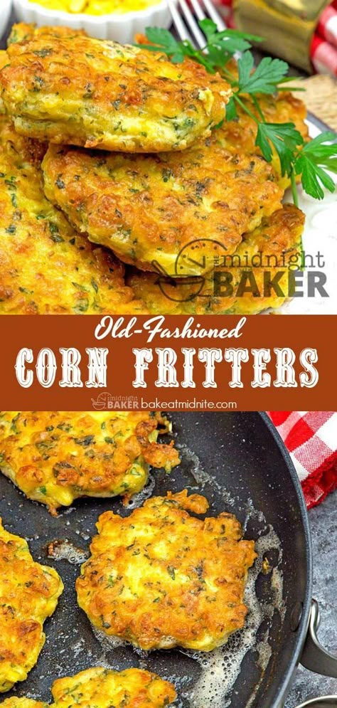 Savoury Fritters, Corn Fritter, Sweet Corn Fritters, Corn Fritter Recipes, Corn Side Dish, Savory Meals, Corn Fritters, Fritter Recipes, Corn Recipes