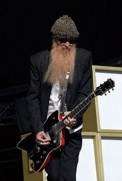 Everyone recognized the ultra-long beards synonomous with ZZ Top and Billy Gibbons (somewhat ironic that Frank Beard, the drummer, is the only...(click through to read entire article) Bones Angela, Zz Top Billy Gibbons, Billy F Gibbons, Frank Beard, 1959 Gibson Les Paul, Billy Gibbons, Rock Guitarist, Les Paul Guitars, Zz Top