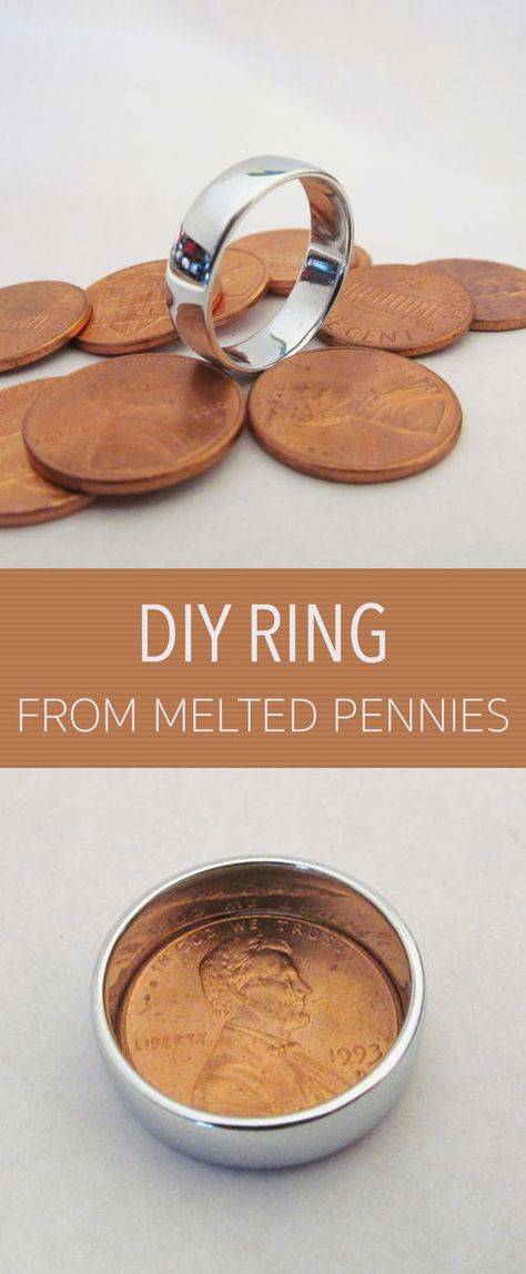 E Jewelry, Penny Jewelry, Coin Rings, Diy Ring, Crafting Jewelry, David Lee, Diy Home Decor Ideas, Ring Making, Steampunk Diy