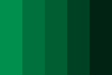 Kelly Green Color Scheme, Green Color Names, Color Names Chart, Viridian Green, Flat Color Palette, Dark Color Palette, Ms Excel, Green Color Schemes, Green Colour Palette