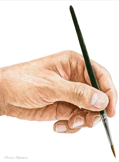 Hands Painting, Anna Mason, Hands Tutorial, Body Part Drawing, 귀여운 음식 그림, Free Classes, Realistic Pencil Drawings, Watercolor Video, Painting People