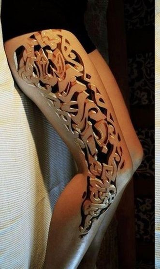 what? Leg looks carved!! Epic Tattoos, Tato 3d, Tatoo 3d, Amazing 3d Tattoos, Optical Illusion Tattoo, Makeup Challenge, Kunst Tattoos, Epic Tattoo, Men Bodies