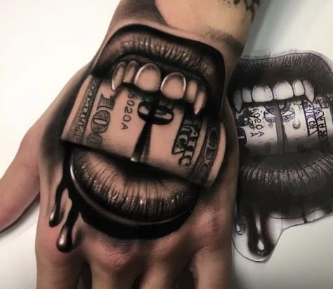 Black And Grey Hand Tattoos, Chicano Hand Tattoo, Hand Shots, Brass Knuckle Tattoo, Hand Tattoo Cover Up, Tato Realis, Palm Size Tattoos, Slipknot Tattoo, Fist Tattoo