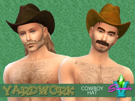 SimmieV Yardwork Cowboy Hat Barbie Cowboy, Zombie Christmas, Sims 4 Cc Skin, Horse Ranch, Cowboy Style, Sims 4 Cc Finds, Yard Work, Ts4 Cc, Sims Mods