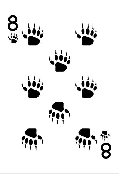 Skunktail Cribbage Cards Cherokee Indian Tattoos, Paw Tattoos, Indian Tattoos, Cherokee Indian, Indian Tattoo, Print Tattoos, Paw Print Tattoo, Paw Print, Playing Cards