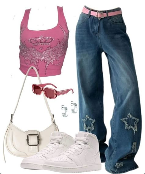 Simple Streetwear, Mcbling Fashion, Outfits 2000s, 2000s Fashion Outfits, Easy Trendy Outfits, Women Pink, Cute Everyday Outfits, Really Cute Outfits, Girly Fashion