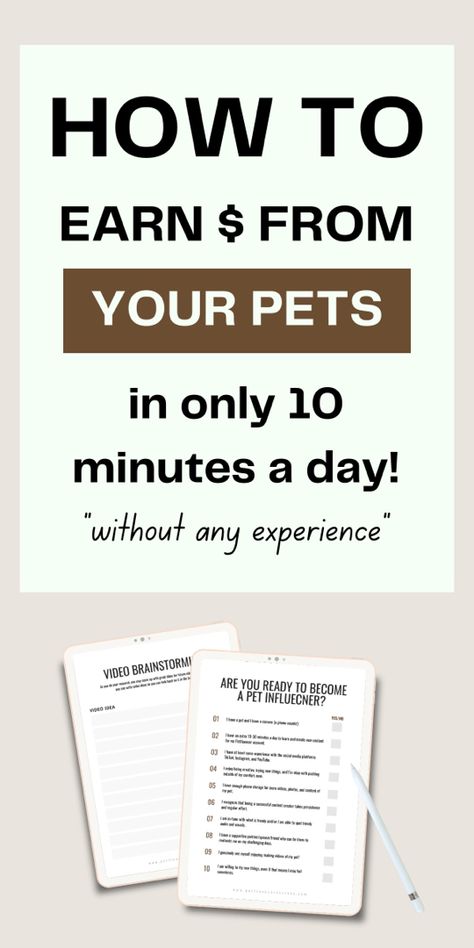 Disocver how to become a pet influencer! Pet influencing is a way of earning income online with your dog or cat as the main account! Learn about the pros and cons to having a blog of your pet! Pet Influencer, Strategic Leadership, Blog Planning, Dog Business, Online Side Hustle, Social Media Marketing Tools, Side Money, Coaching Program, Earn Money Online