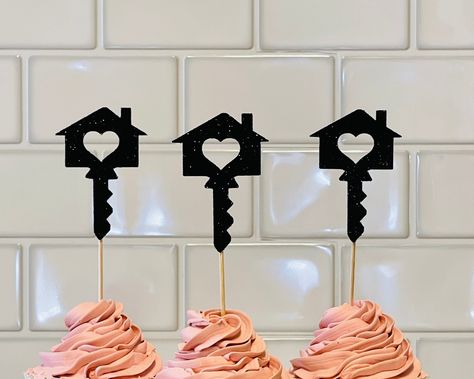 Excited to share the latest addition to my #etsy shop: New Home cupcake Toppers, House Warming Cupcake Toppers, New Home, New Home Owner, CupCake Topper, Custom Cupcake topper https://etsy.me/3uUyGJI #housewarming #newhome #housewarmingtopper New Home Party Decorations, House Warming Cupcakes Ideas, House Warming Party Decoration, New Home Party Ideas, House Warming Party Ideas Decorations, Housewarming Cupcakes, House Party Planning, Birthday Goddess, Housewarming Party Favors