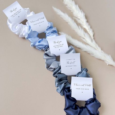 Let's get this (bridal) party started. Blue Bridesmaid Proposal, Affordable Bridesmaid Gifts, Matron Of Honor Proposal, Bridesmaid Get Ready Outfit, Bridesmaid Getting Ready, Beautiful Hair Accessories, Bridesmaid Box, Dusty Blue Weddings, Bridesmaid Proposal Box