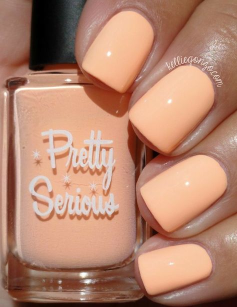 Spring Nail 2024 Trends, Peach Nail Color Ideas, Shellac Nail Colors Summer, Peach Short Nails, Summer Nails Shellac, Cute Summer Nail Colors, Summer Shellac Nails, Shellac Nails Summer, Peach Acrylic Nails