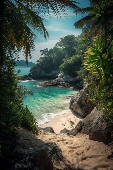 Tropical Paradise Beach, Life In Paradise, Long Sleeve Coat, Pretty Landscapes, Red S, Dream Travel Destinations, Island Vibes, Beach Paradise, White Jacket